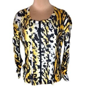 Clara Sun Woo | Yellow & Black Animal Print Jacket S